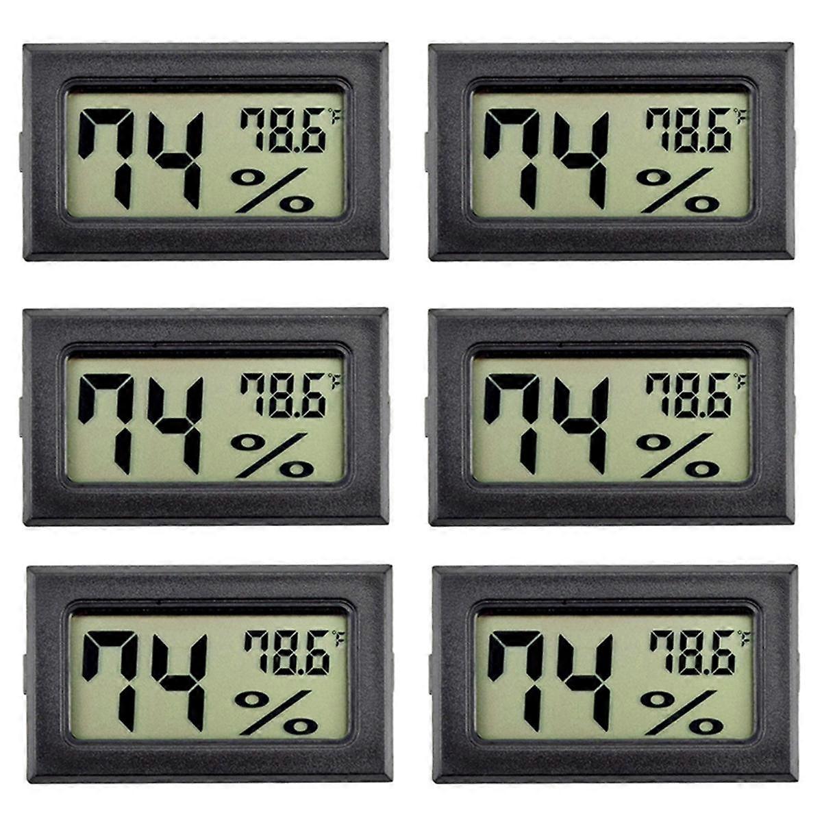 6Pack Mini Hygrometer Indoor Humidity Meter Hygrometer