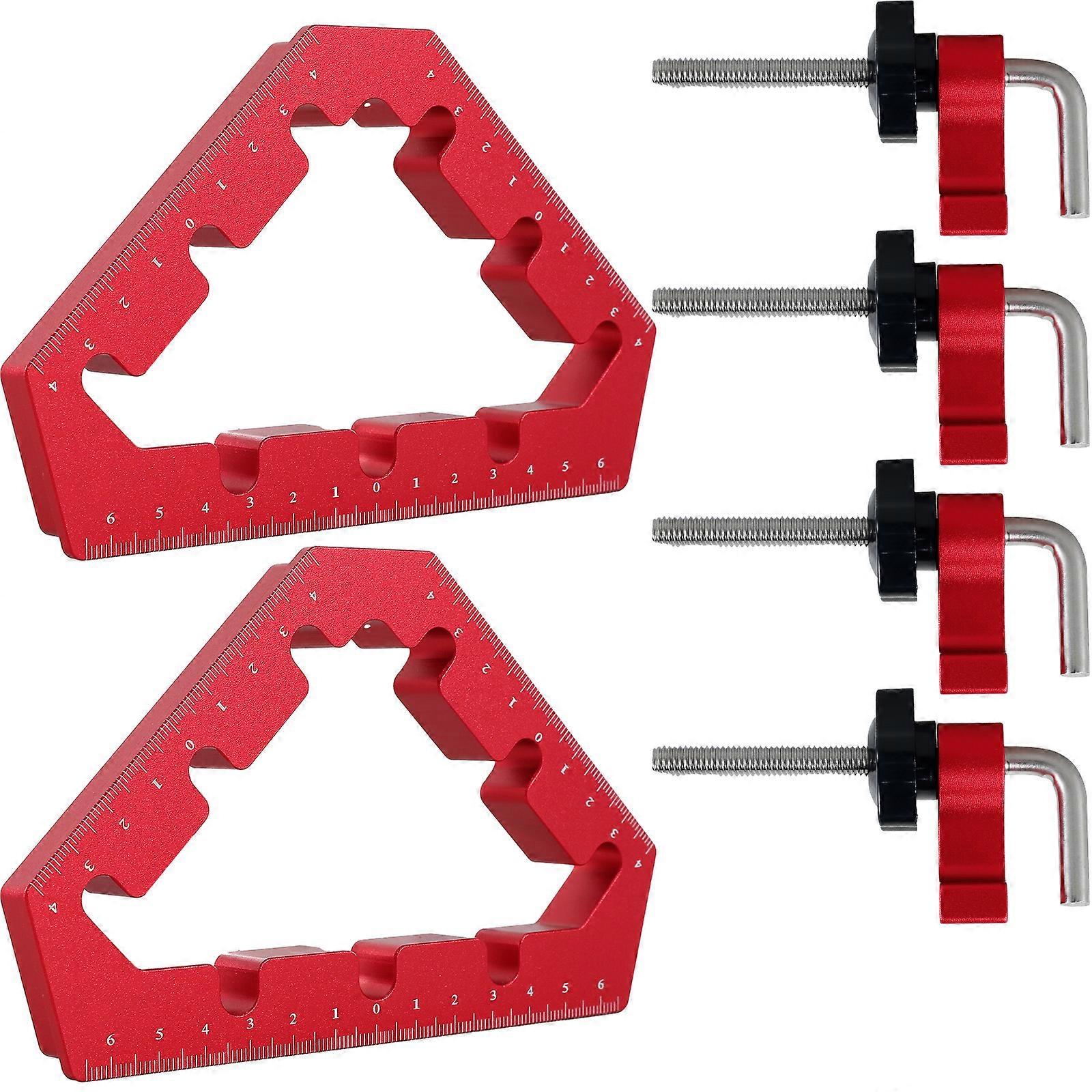 1/2Pcs Right Angle Clamp 90/45 Degree Corner Clamp Kit with Fixer Woodworking Clamps Positioning for Picture Frame Drawer