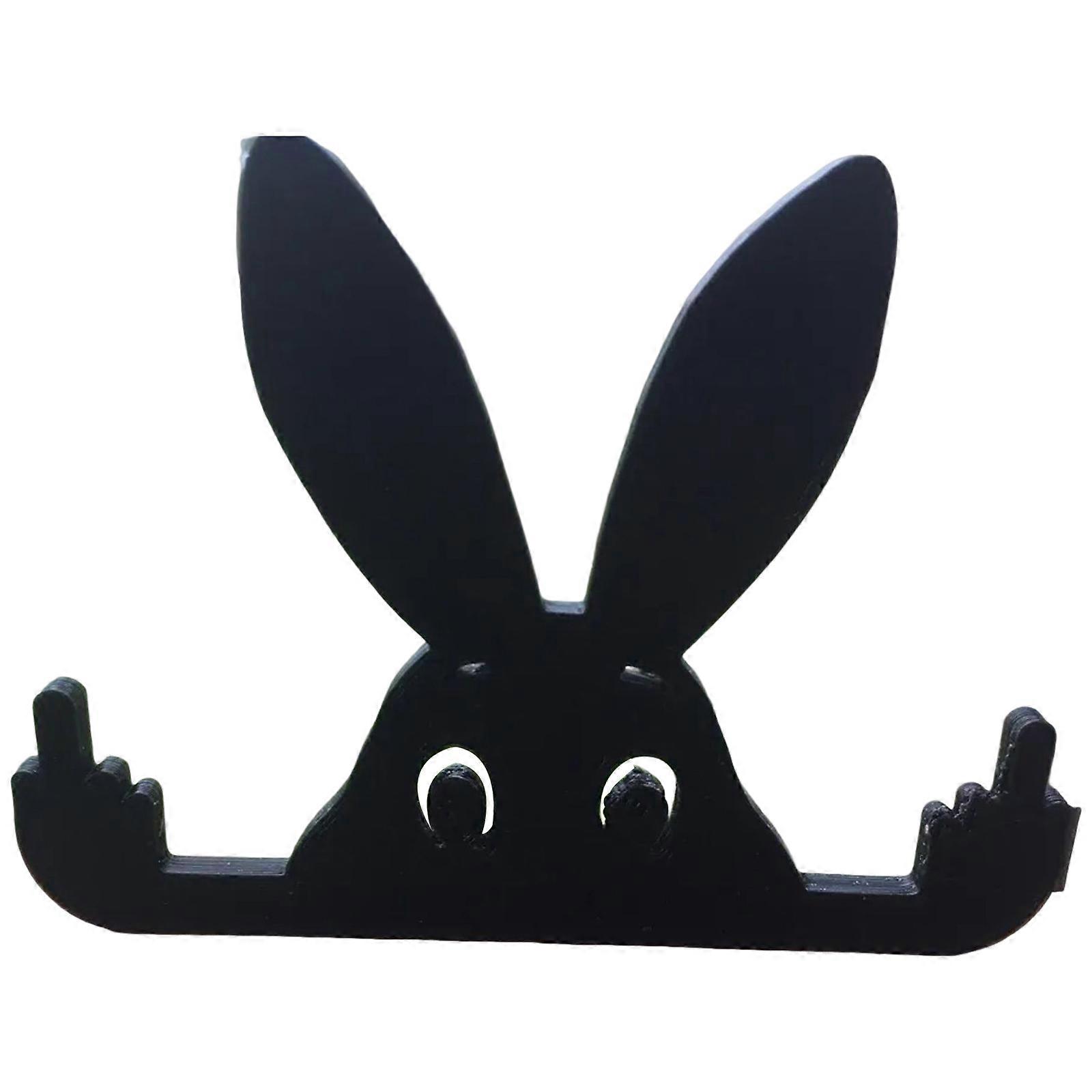 Black Peeping Rabbits Statues Funny Novelty Decorative Statues Yard Art Outdoor Lawn Ornaments