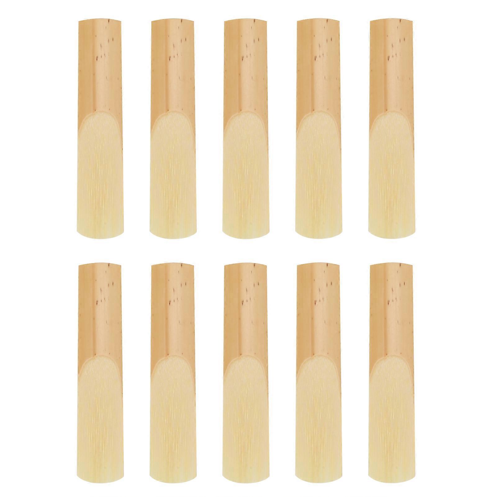 10Pcs Tenor Saxophone Reeds Musical Instrument Accessories for Beginners Wood Color