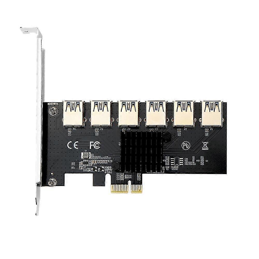 Pci-e Riser Kaart Pci-e 1x Naar 6 Usb 3.0 Grafische Adapter Kaart NIEUW