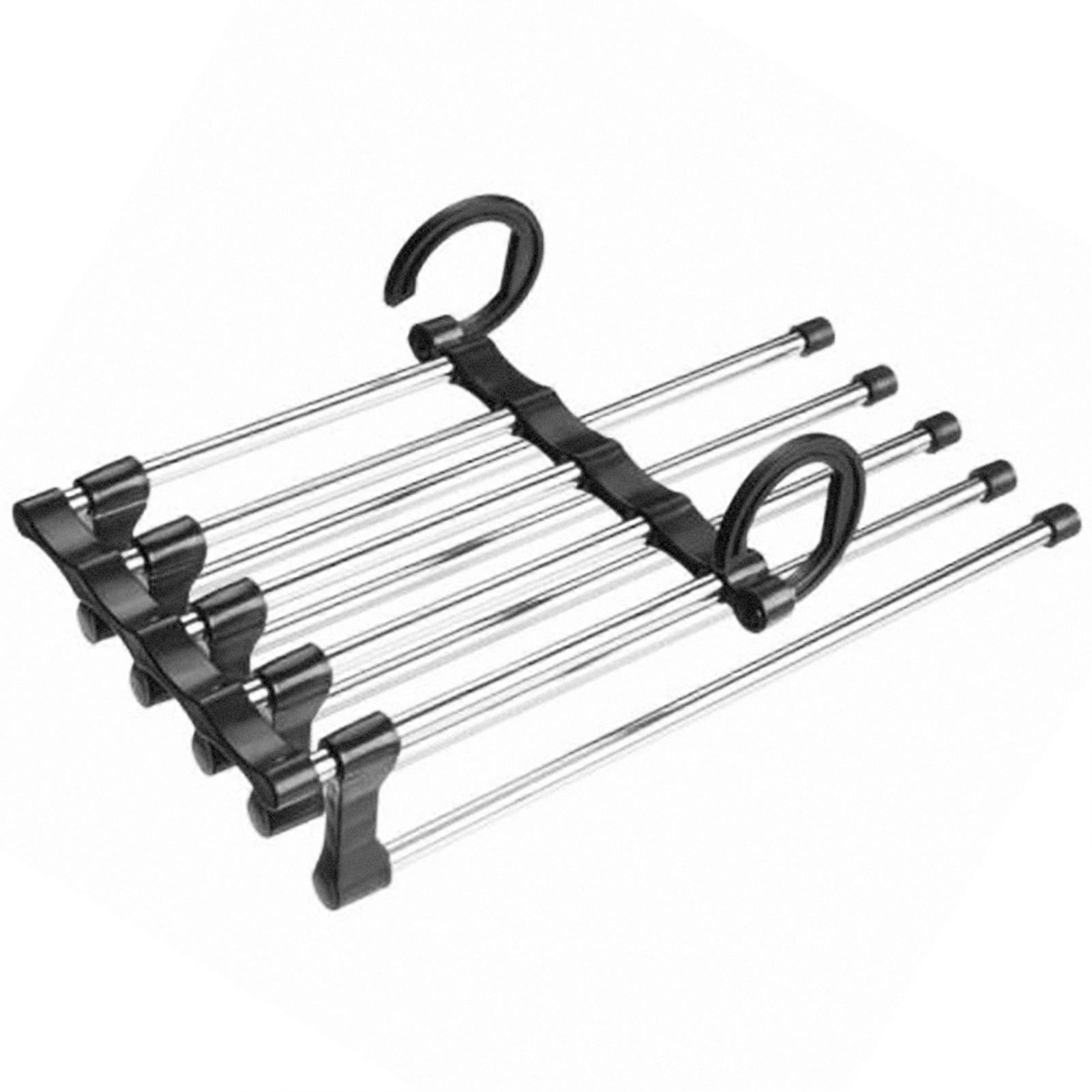 Pants Hanger Storage Rack Multi-layer Storage Retractable Rack for Pants Clothes Shirts Towels