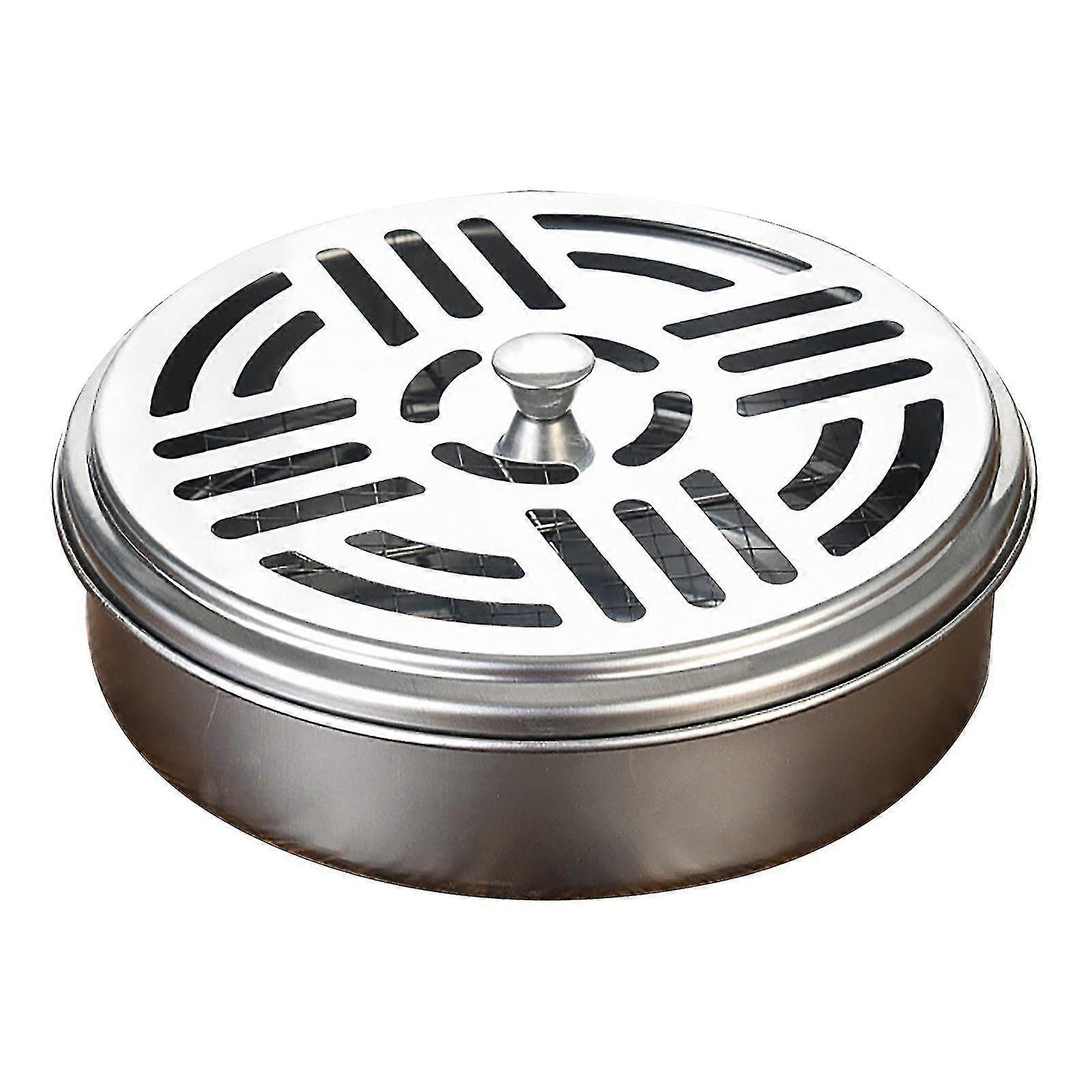 Classical Design Portable Mosquito Coil Holder Box Iron Case Holder With Lid