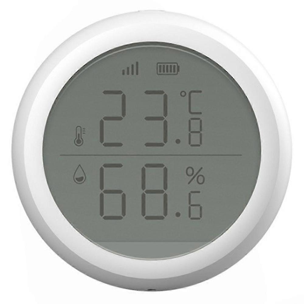 Tuya Zigbee Smart Remote Monitoring Wireless Temperature And Humidity Sensor With Led Screen Workin