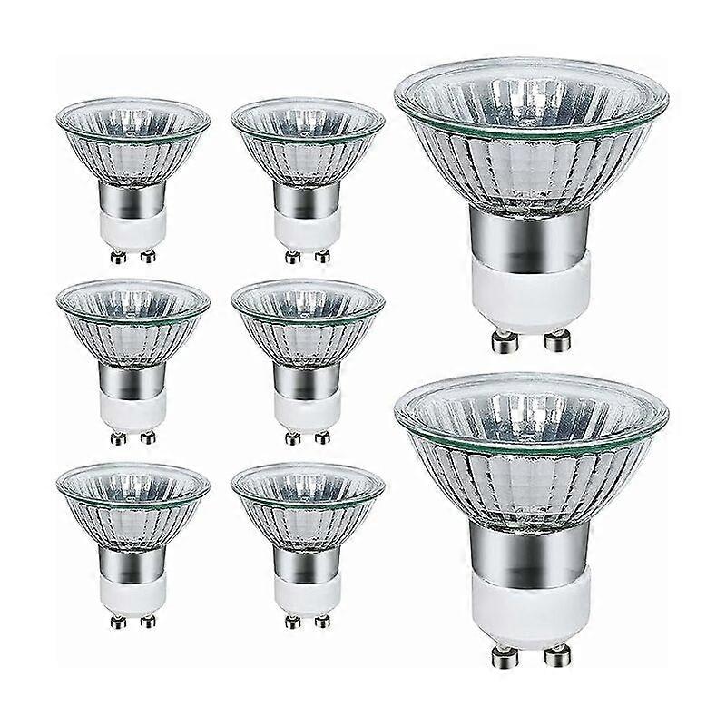 GU10 Halogen Bulbs, 8 Pack 50W GU10 Halogen Spot Lights, AC 220V-240V, 700 Lumens, 3000K Warm White, 40 Beam Angle