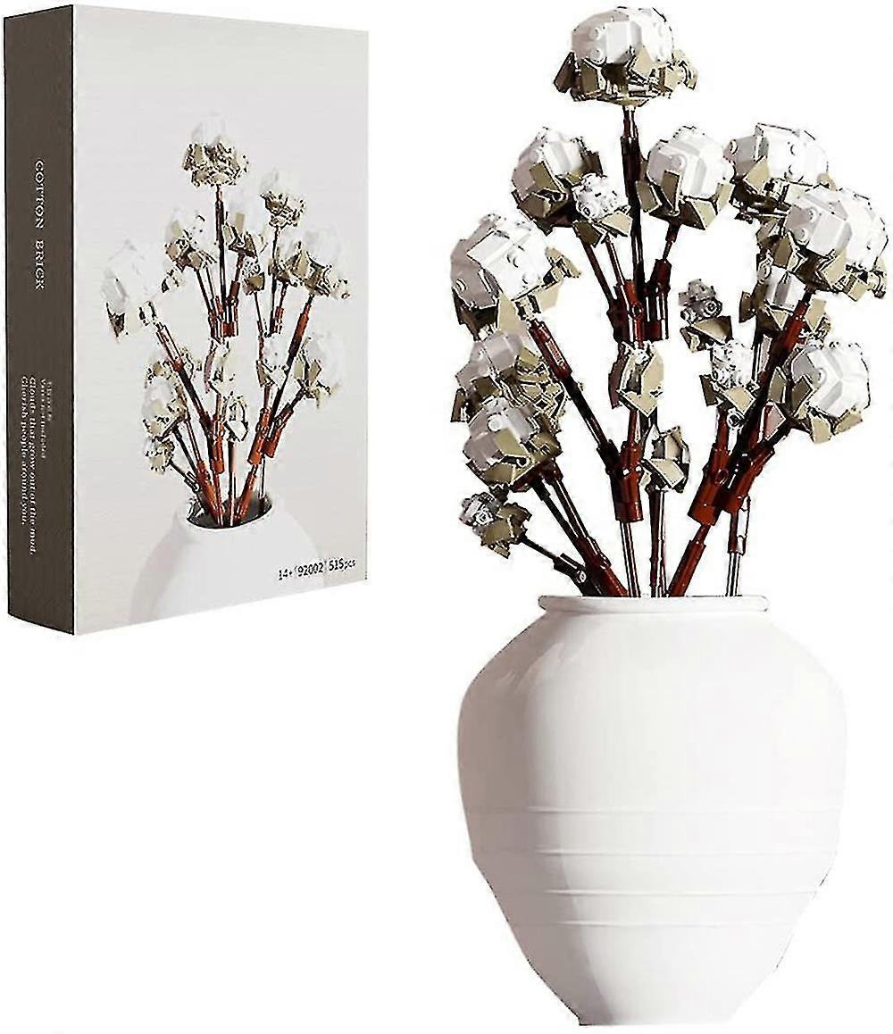 515pcs Cotton Flowers Bouquets Plants Building Blocks Kit