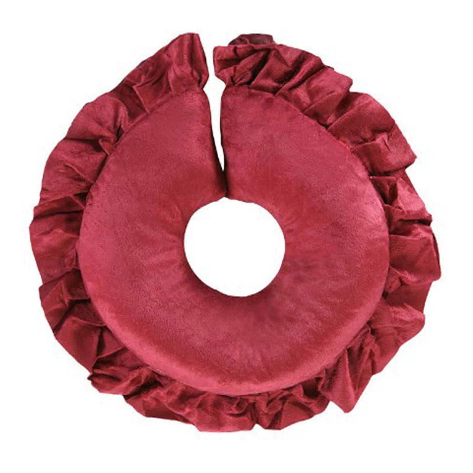 U Shape Face Neck Pillow Spine Protection U Shaped Neck Support Cushion for Adults Beauty Salon Jujube Red