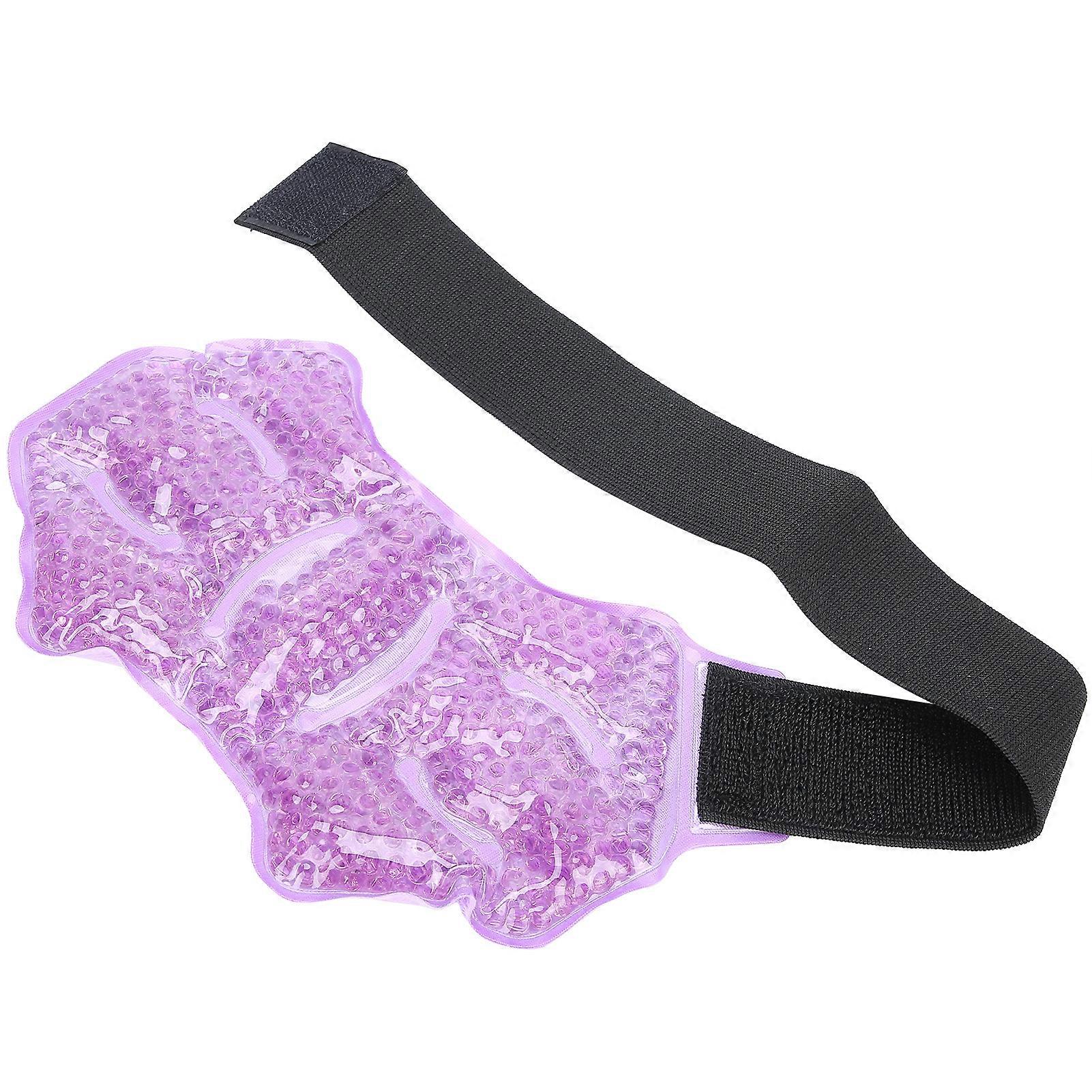 Gel Bead Ice Pack Reusable Cold Hot Compress Pain Relief Flexible Ice Pack for Back Shoulder KneePurple