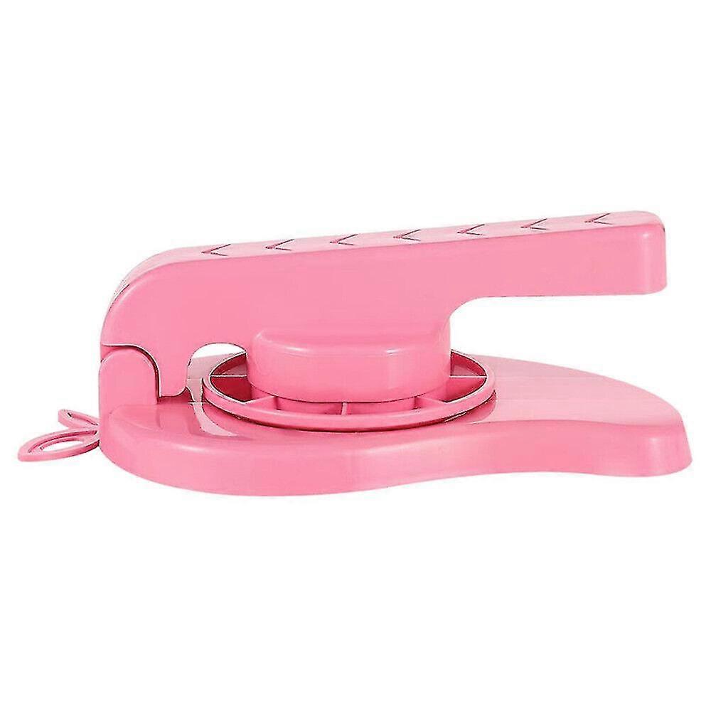 Kitchen Plastic Dumpling Pressing Tool Dumpling Skin Presser(pink)(1pcs)