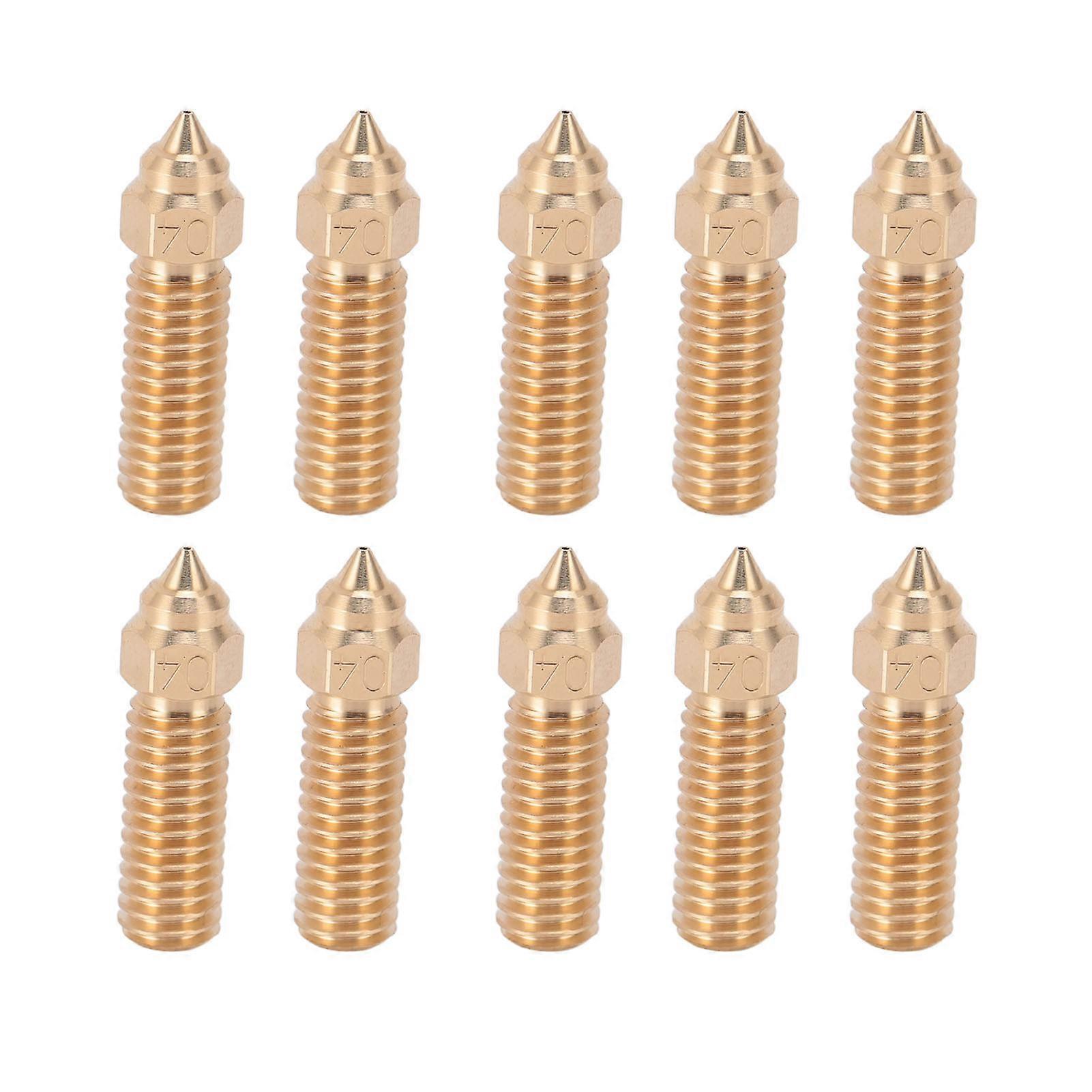10pcs 3D Printer Extruder Brass Nozzles High Temperature Resistance Wear Resistant for Creality K1 for CR M4 for Vyper for Kobra 0.4mm