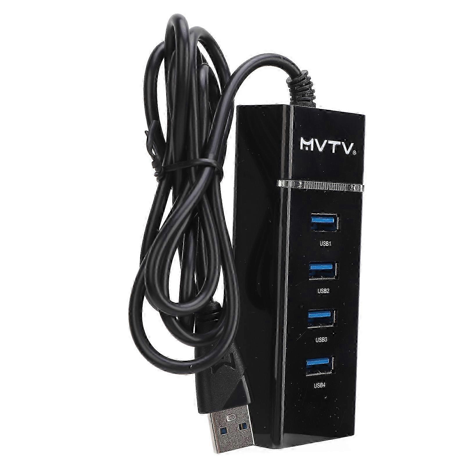 USB 2.0 Hub 4 Port 480Mbps USB Docking Station with LED Indicator for Windows for Linux for OS X