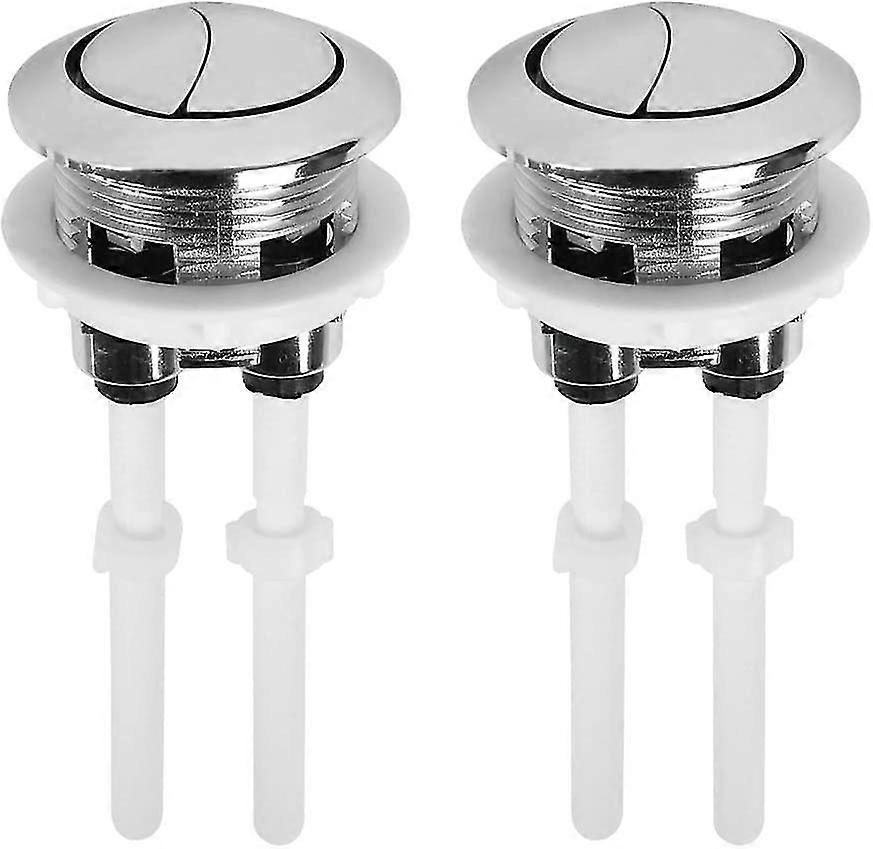 2 Pack Universal Toilet Cistern Push Buttons 38mm Dual Flush Pop Up Button Standard Double Flush Button