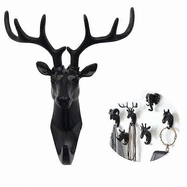 コートラックとタオルラック壁掛けフックキーコートキャリアブラックディア