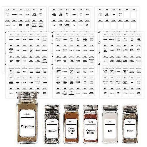 216 Pcs Spice Printed Jar Étiquettes