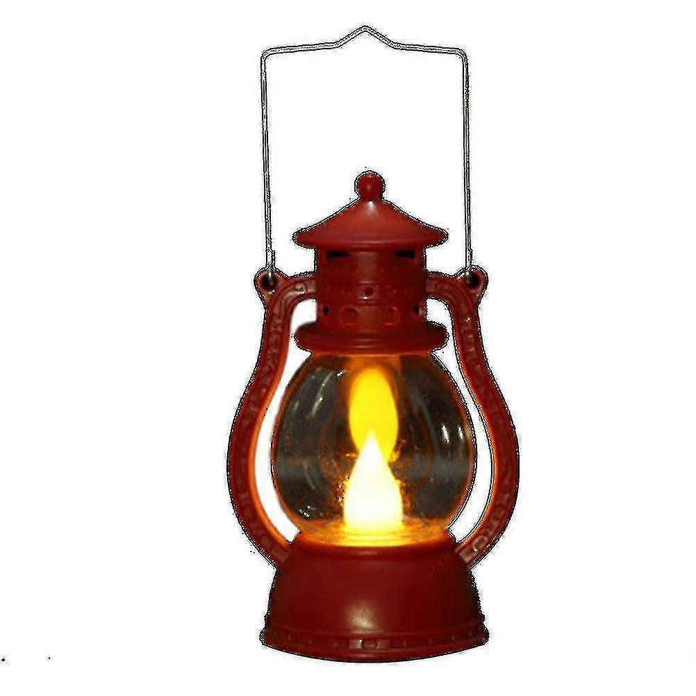 Halloween Stimulation Kerosene Lantern Prop Portable Light Hand Lamp Lamp Decoration - Red