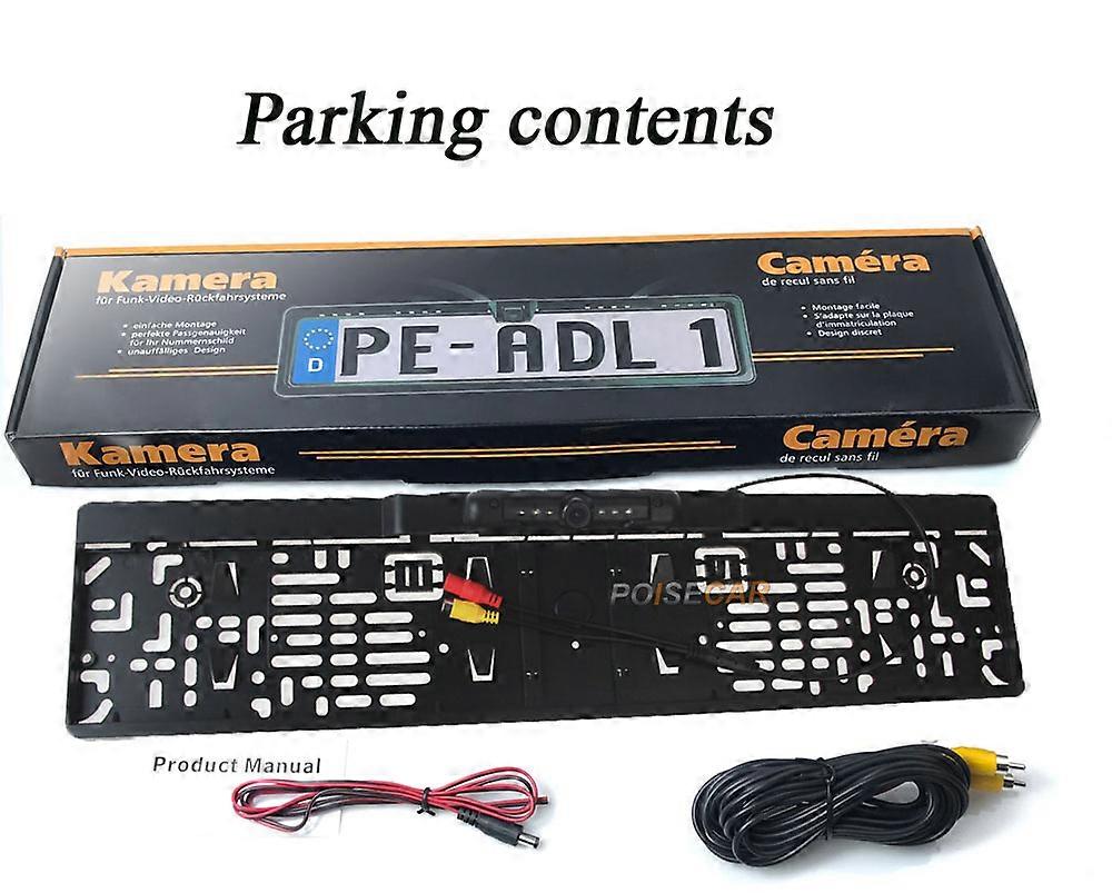 New ! Auto 12V Car Rear View Camera Backup 5 LED & Photosensitive Lamp Night Vision EU License Plate Frame Parking camera