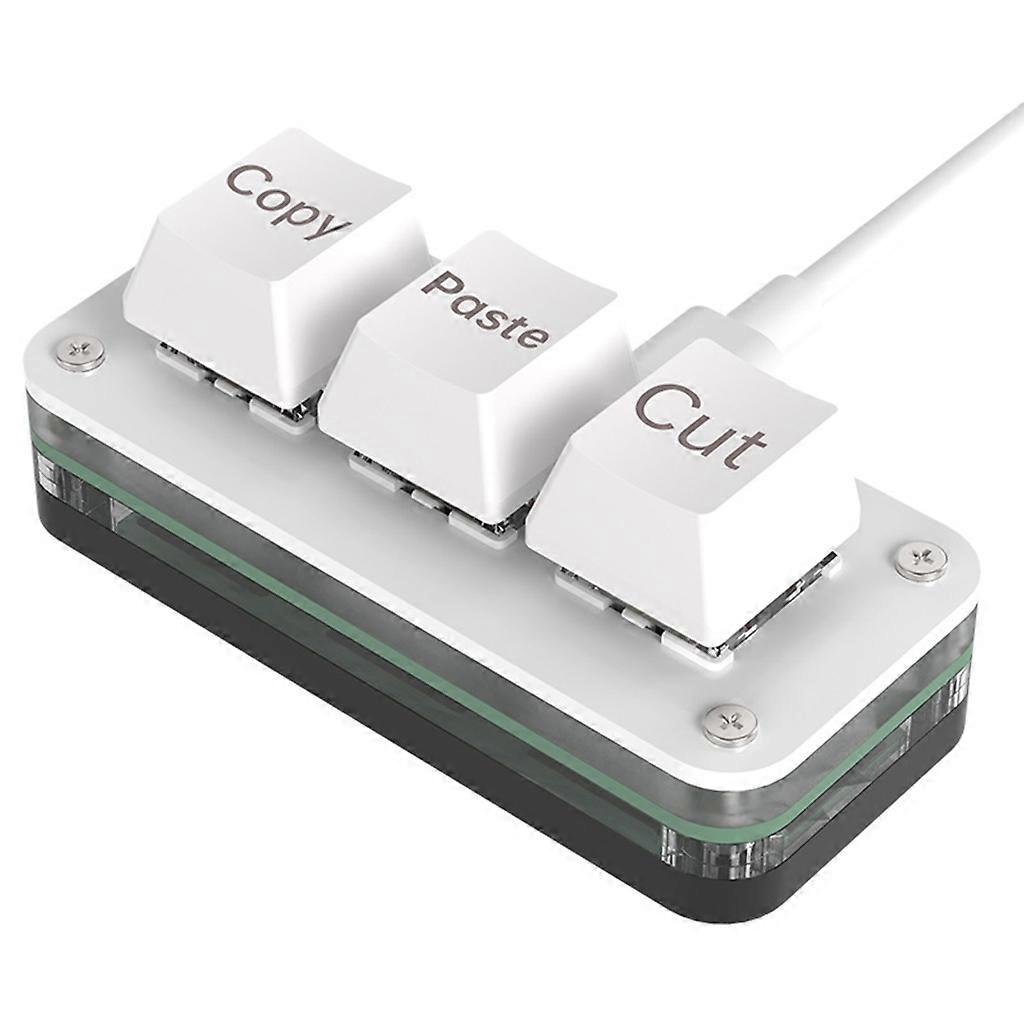 3 Keys Mini Gaming Keyboard Customizable Programming Keypads for Photoshops