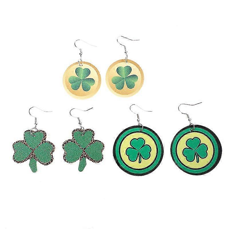 3pair Drop Earrings-c