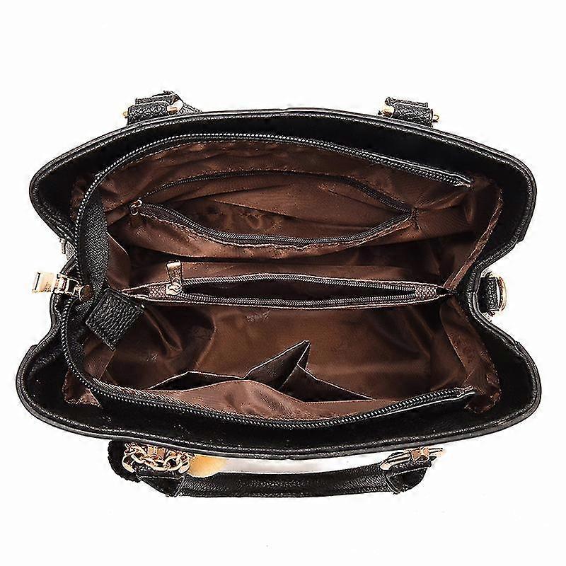 Sac à Bandoulière Charlotte, Sac à Bandoulière/pochette Femme En Cuir Noir| Chaussures&Maroquinerie