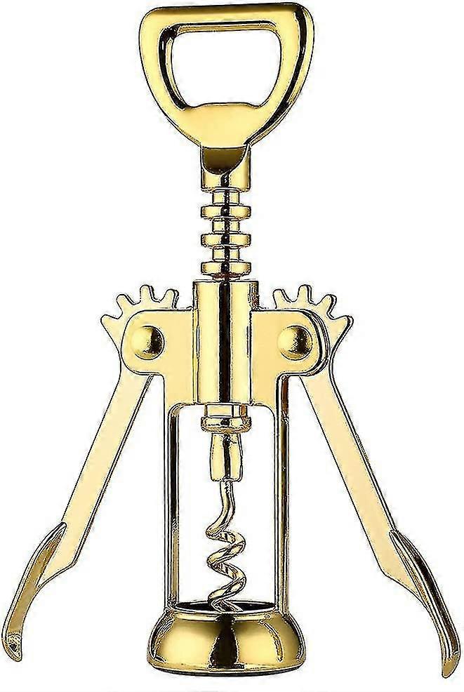 veldig solid vinge korketrekker svart vinåpner og ølåpner, multifunksjonell vinåpner