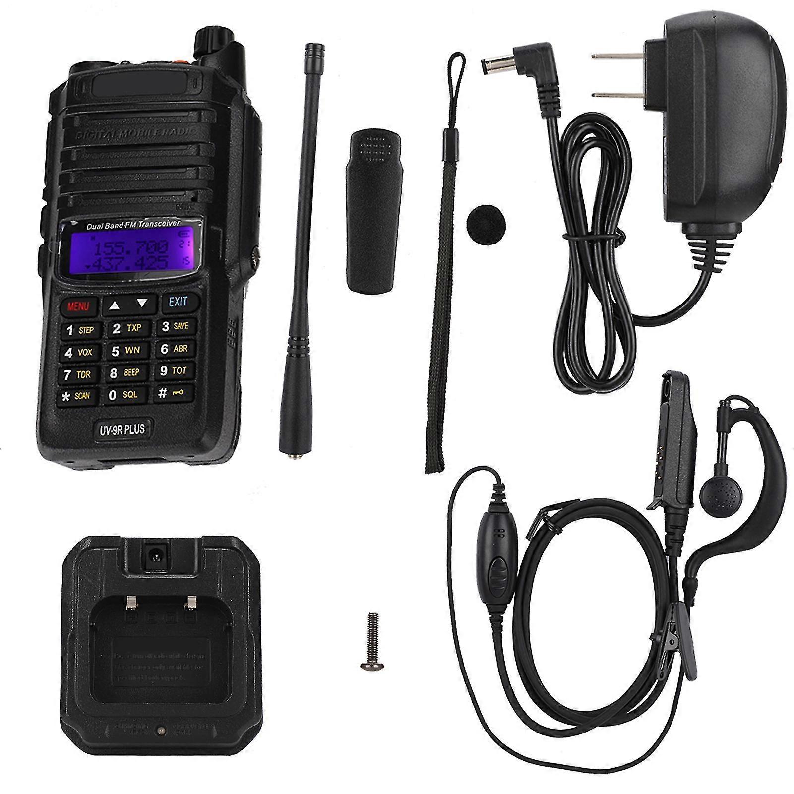 Baofeng UV-9R Plus 15W Handheld Dual Band Two Way Radio Walkie Talkie (US Plug 110-240V)