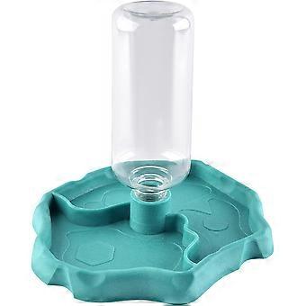 Reptielen Water Dispenser, 2 in 1 Anti-Overflow Food Dispenser Bowl, Plastic Kom voor Schildpad Gecko - Blauw