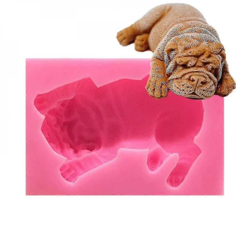 3d Sleeping Dog Silicone Cake Mold