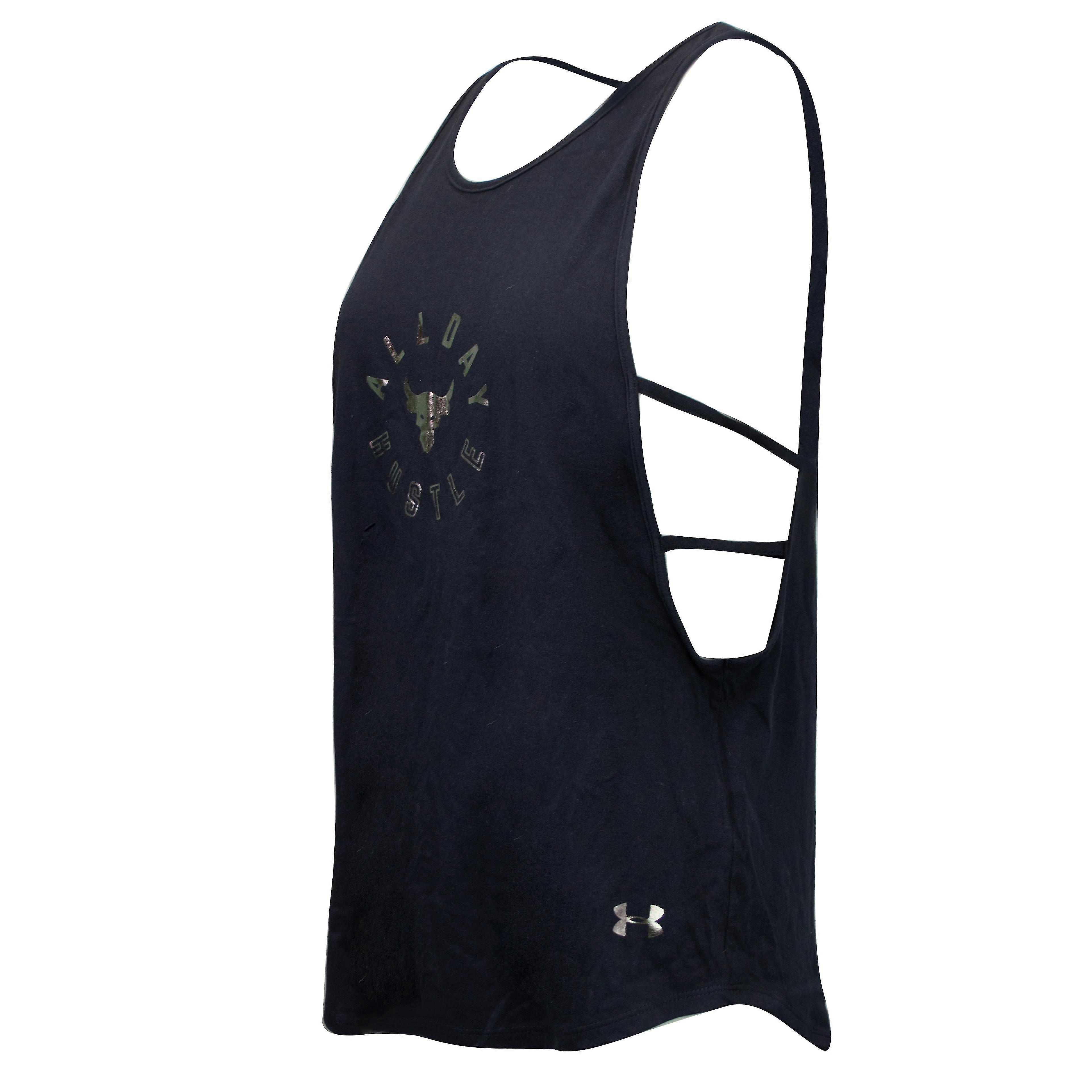 The Rock All Day Hustle Strappy Tank Top Womens Vest Black 1345547
