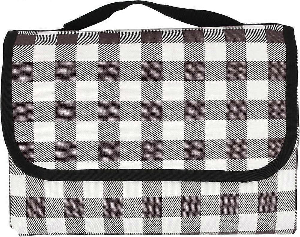 Picnic Blanket, 200X200Cm With Handle Washable Beach Blanket, Foldable