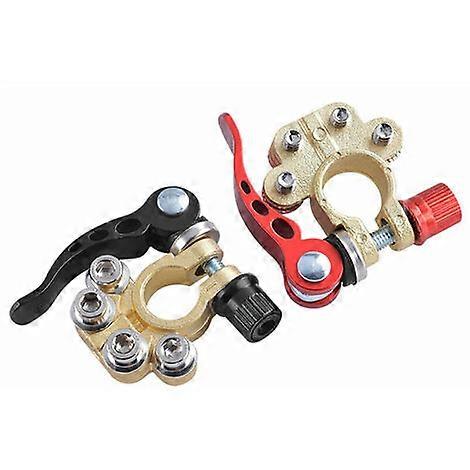 2Pcs Battery Terminal Connectors Quick Release Disconnect Car Battery Battery Terminal With Positive Negative Hex Key