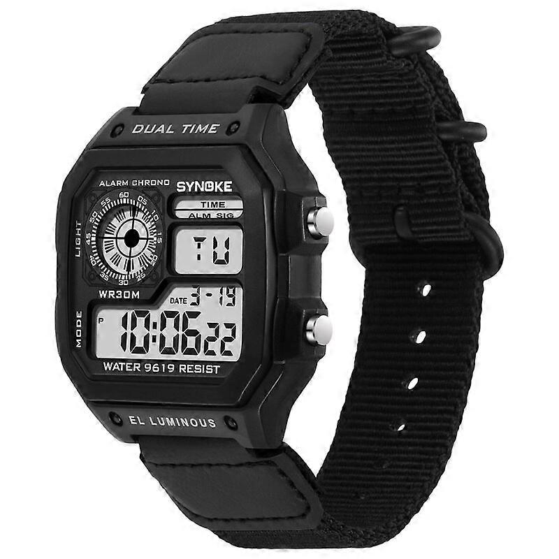 SYNOKE Reloj de Pulsera Para Hombre Reloj Deportivo Digital Impermeable Cronógrafo Multifunción Transparente Alarma Retroiluminación reloj hombre