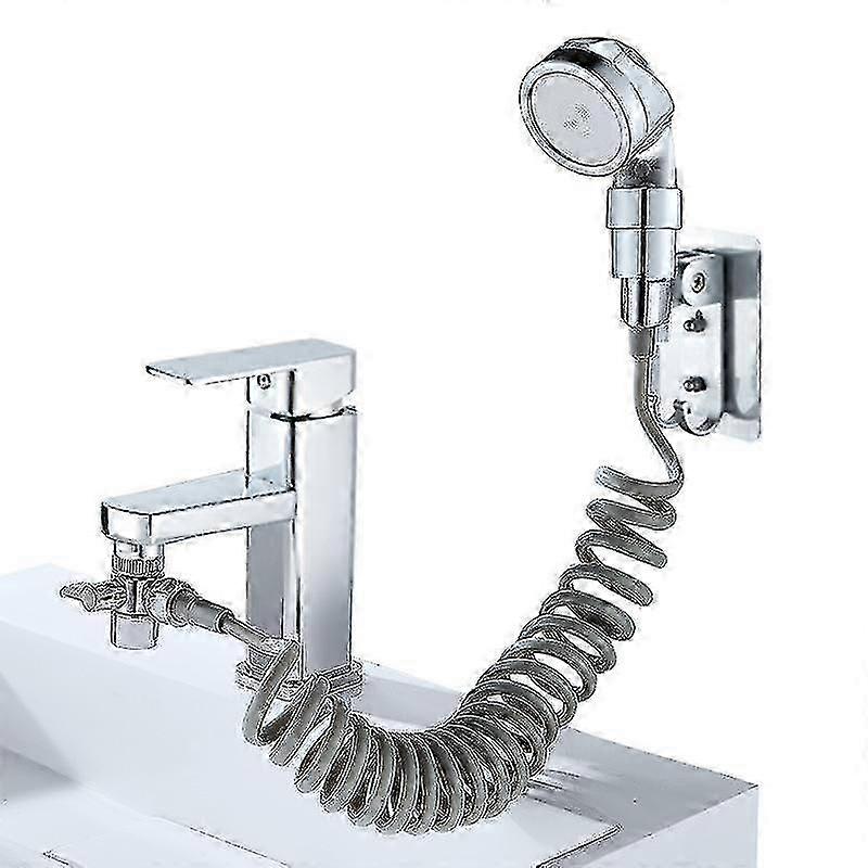 Bathroom sink faucet sprayer set