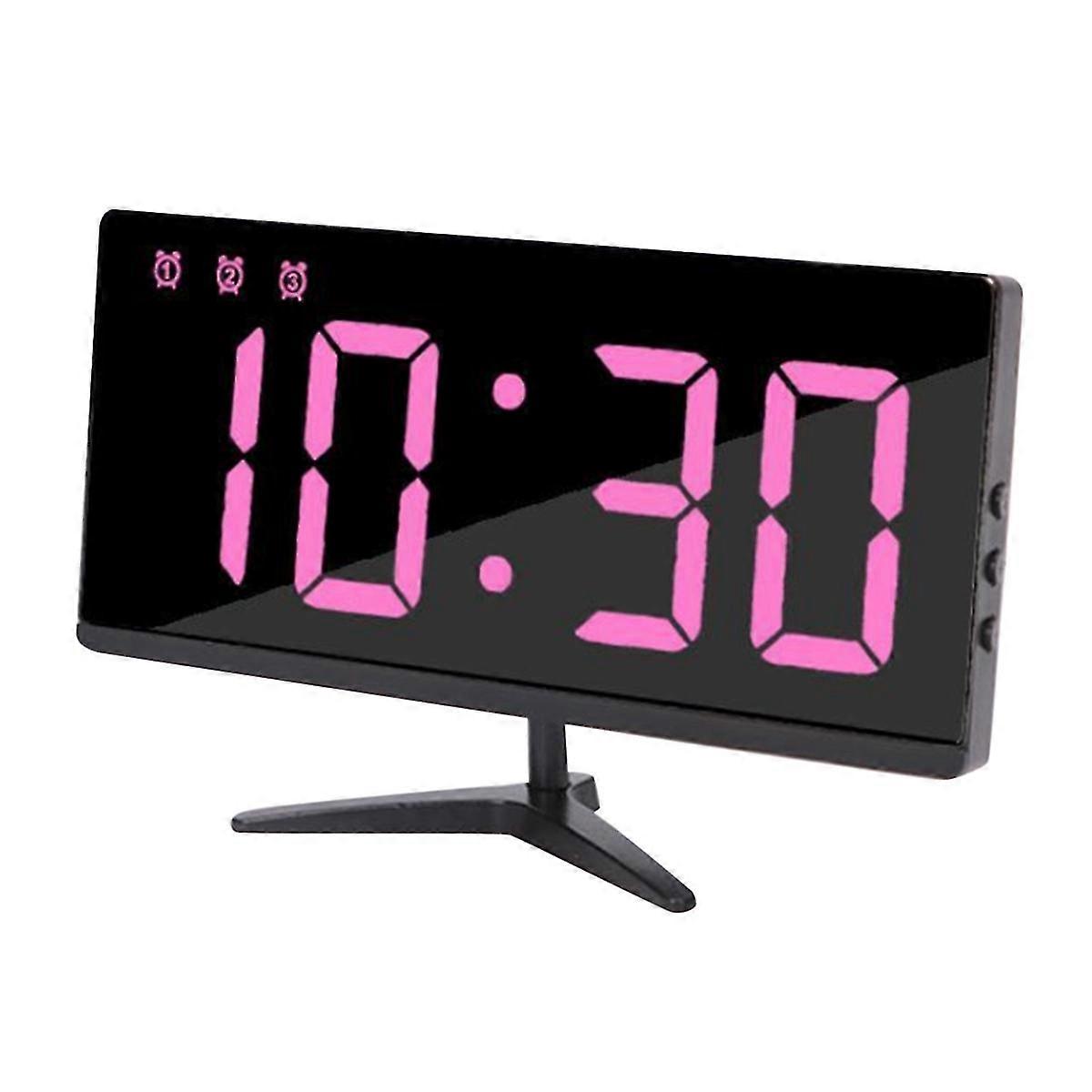Led Digital Children's Electronic Alarm Clock Mirror Temperature Clock With Snooze Function Desk