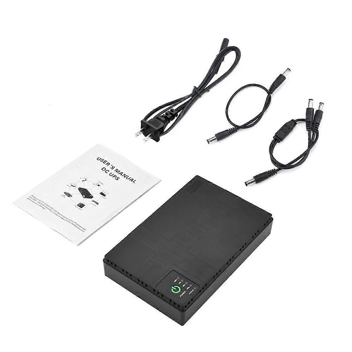 USV-Router mit unterbrechungsfreier Stromversorgung, DC-Multiport mit optischem POE-Cat-Handy-Switch, Mini-Router E, US-Stecker