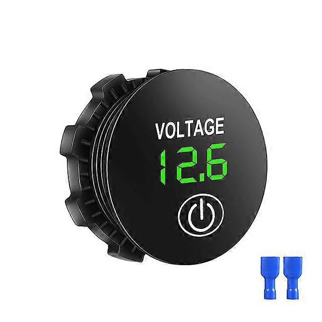 12V LED Digital Voltmeter Waterproof Voltage Gauge Meter Battery Tester with Digital Touch Display Panel for Car Boat Marine