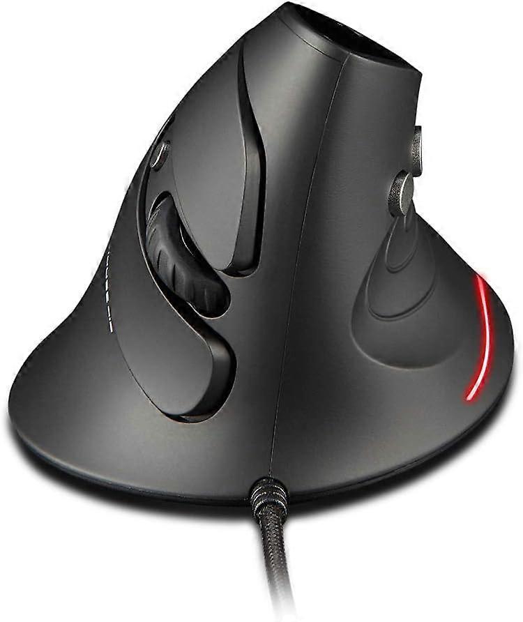 Ergonomic Mouse,3200 DPI,6 Buttons USB Wired Mouse,Vertical Mouse,Optical Mouse,PC Mouse with Cable,Wired Mouse for PC,Mac,Black