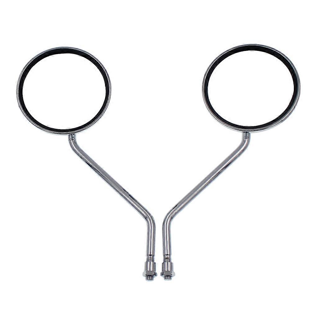 Motorcycle Side Rear View Mirrors Round Auxiliary Rearview Mirror for Bike