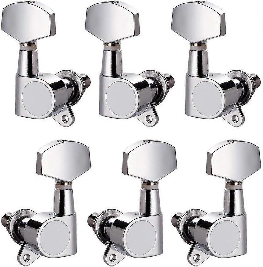 2025 nye 6 stk gitarstreng stemmepinner 3L3R kromtunere gitarmaskinhoder for elektrisk gitar