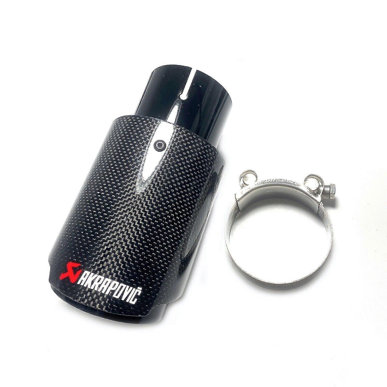 Akrapovik brillant fibre de carbone simple embout d’échappement universel 4 »