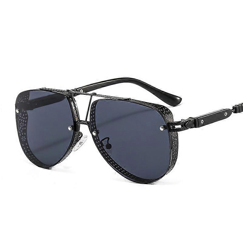 2023 New Hollow Pattern Oval Sunglasses Men Women Luxury Trend Brand Designer Metal Alloy Frame Gradients Lens conspicuous Pilot