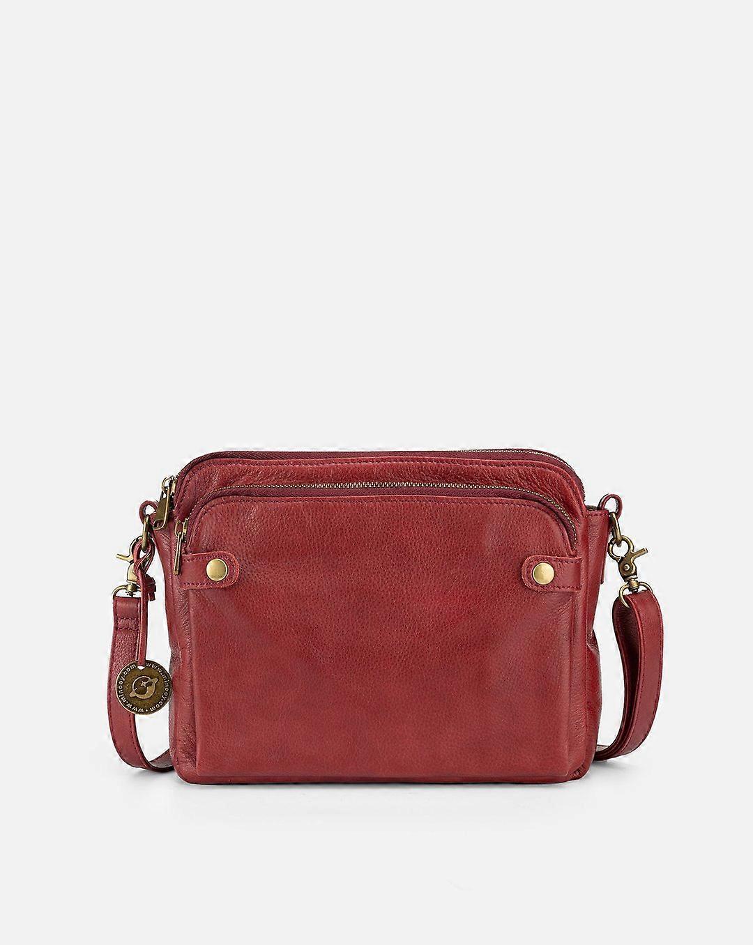 2023 Crossbody Läder Axelväskor Och Kopplingar Kvinnors Trelagers Pu Läder Crossbody Axelväska Damer Dragkedja Satchel Väskor