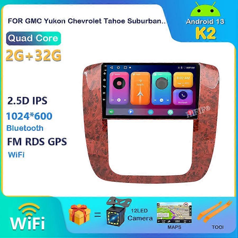 Android 13 Carplay auto For GMC Yukon Chevrolet Tahoe Suburban 2007 - 2012 Car Radio Multimedia Video Player GPS Navigation DSP