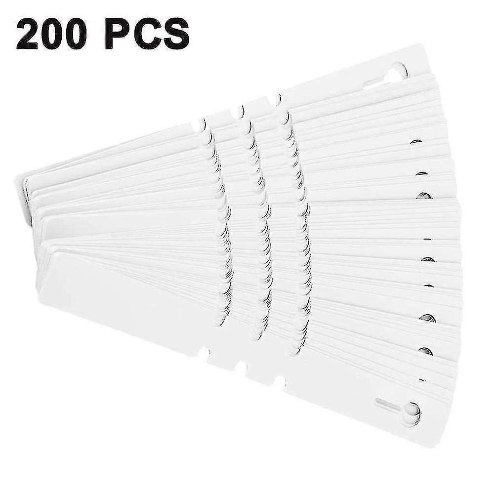Xh  200pcs Plastic Plant Tree Tags Labels Wrap Around(white)