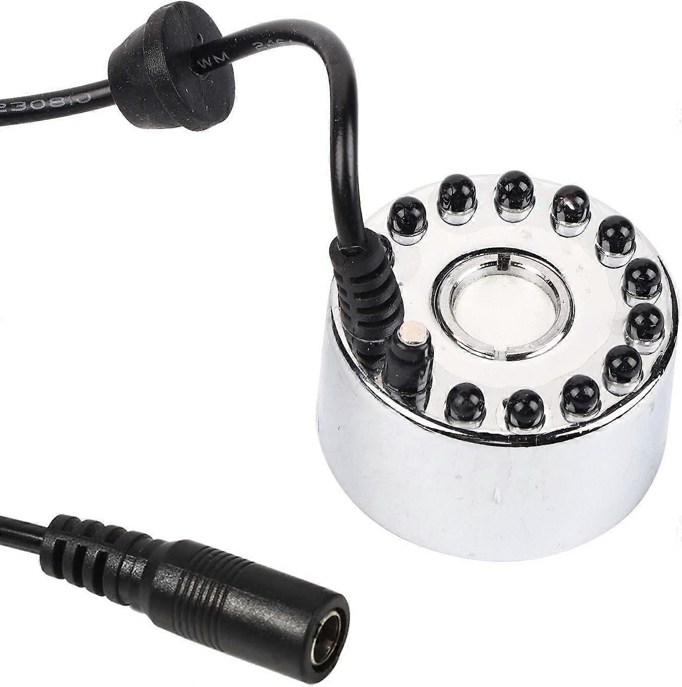 Fountain Pond Water Mist, Ultrasonic Nebulizer Atomizer Fogger Air Humidifier,12 LED 24V Color(Three