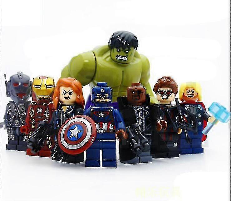 8pcs Avengers Superhelte Mini Building Blocks Legetøj