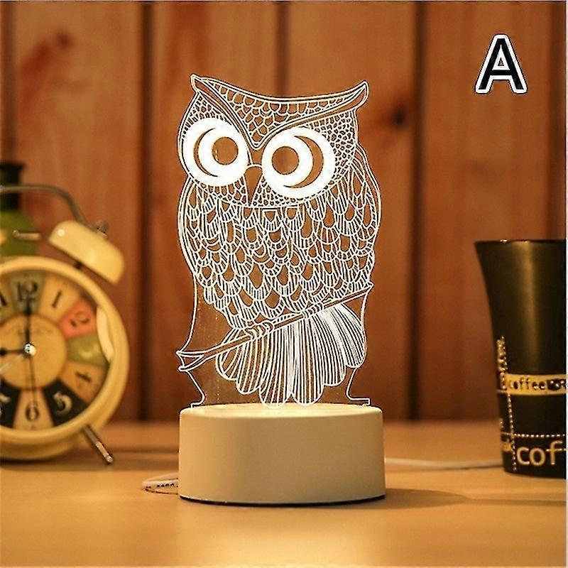Creative 3d Visual Led Night Light Table Lamp Kids Boys Gift Home Decor With Usb Cable