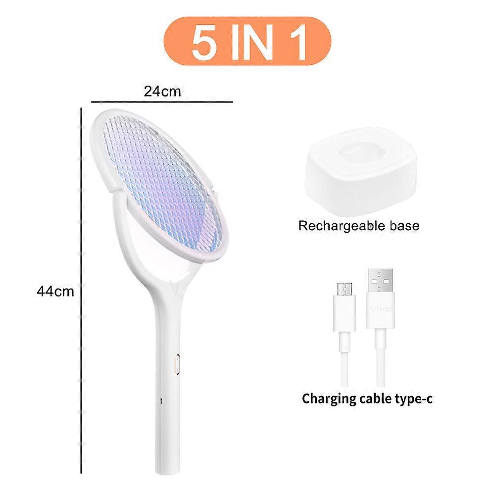 3000V Foldable Electric Fly Swatter Mosquito Killer Trap USB Rechargeable Mosquito Racket Insect Killer with UV Light Bug Zapper