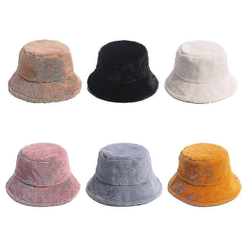 Make Your Face Look Smaller Knitted Hat Plain Bucket Hat Warm