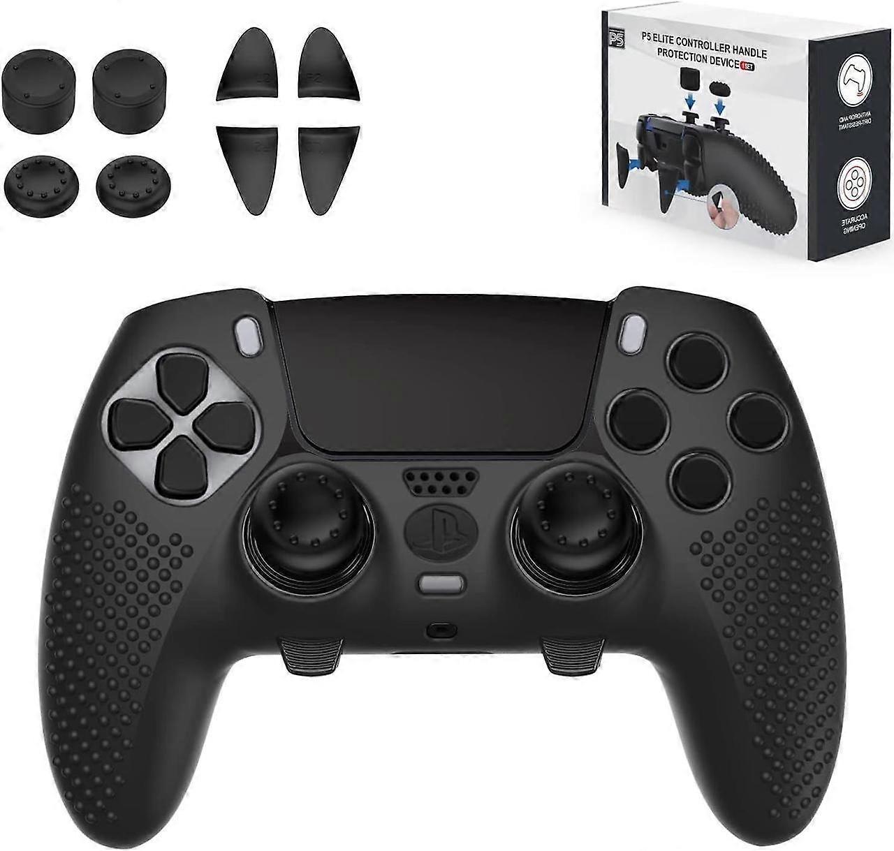 PS5 Edge Controller Cover, Protective Case for PlayStation 5 Edge Controller, PS5 Controller Skin for PlayStation 5 Wireless Edge Controller with 4PCS