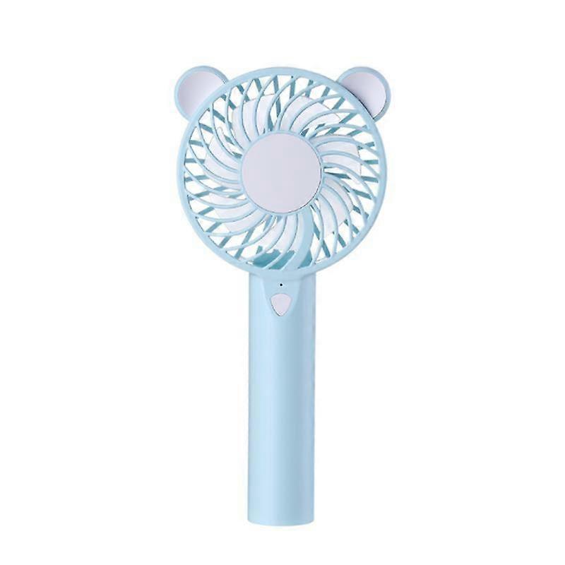 Well Star Wt-016 Little Bear Mini Usb Fan With Colorful Light Mode Handheld Small Fan Portable Air Cooler Silent Cooling Fan For Home Office Student D